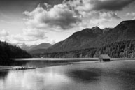 Capilano Lake / Beautiful landscape over Capilano Lake in North Vancouver, British Columbia, Canada